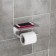 Holder for toilet paper with a shelf 6.5 × 16 × 11.5 cm, aluminum