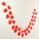 Decor "Girland from the leaves" Length: 2.4 m, width: 26 cm, red color