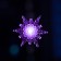 LED toy on Velcro "Snowflake" 11 cm, batteries Lr44x3, glow of multi