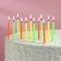 Candles for the cake "Color", 6.5 cm, 12 pcs