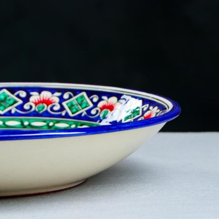 Largan Rishtan ceramics "Flowers", 33 cm, blue-3