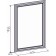 Hinged mirror Paola 59, 615 × 21 × 958 mm, color nurse anchor light