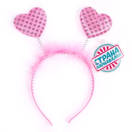 Carnival rim "heart", pink color-1