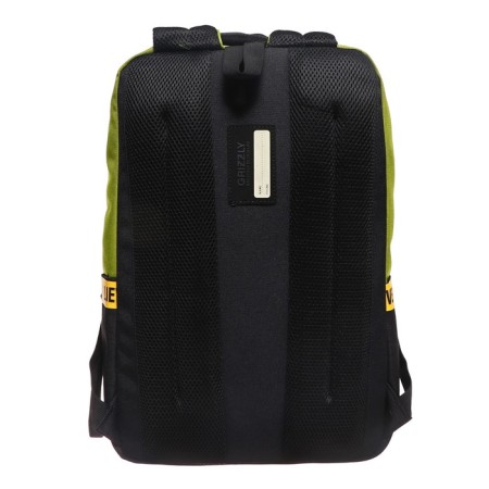 Youth backpack 43 x 29 x 15 cm, Grizzly, ergonomic back, laptop department, black/green-5