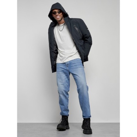 Male jacket, size 58, dark blue color-16
