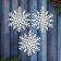 Jewelry decoration "Snowflake - winter flicker" (set of 3 pcs) 10 cm, white