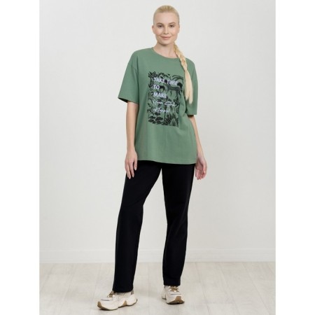 Female T -shirt, size XS, olive color-1