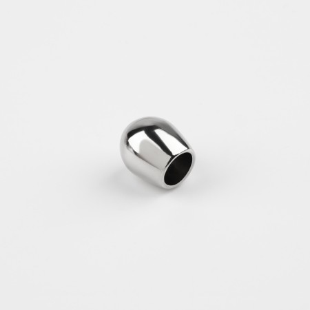 Tip for a cord, d = 4 mm, 12 × 10 mm, 10 pcs, silver color-1