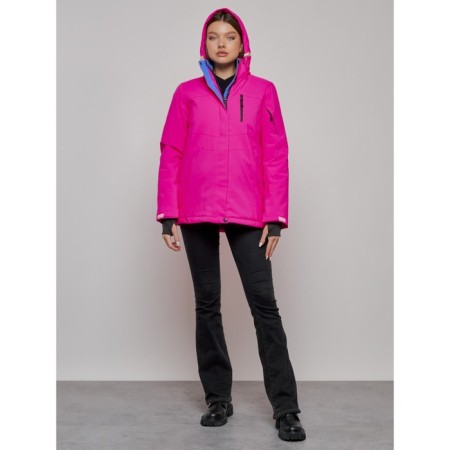Ski jacket female, size 42, pink color-12