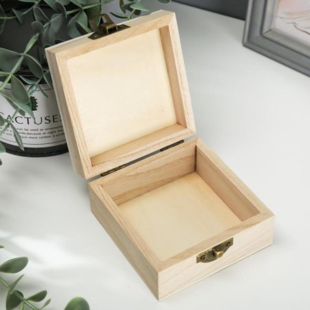Casket Wood for painting "Tree" 10x10x5 cm-1
