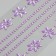 Sticker of rhinestone plastic tattoo on the body "Flower application" Violet set 2 sheets 18x8 cm 10536
