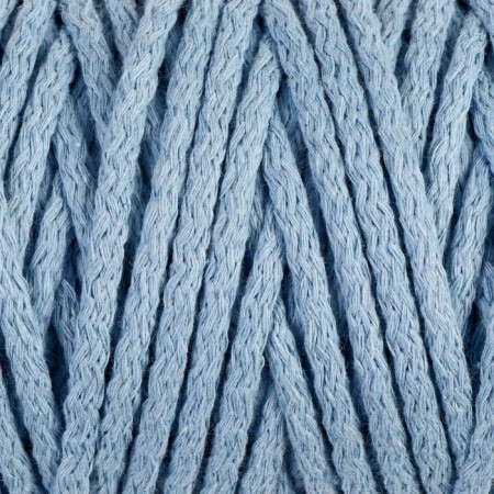 Knitting cord "Puff" 100% cotton width 5mm 100m (blue)