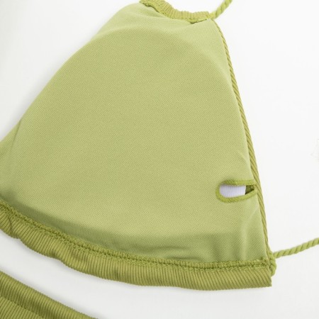 Separate Minaku swimsuit with ties is green color, size 48-9