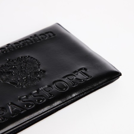 Cover for passport, black color-4