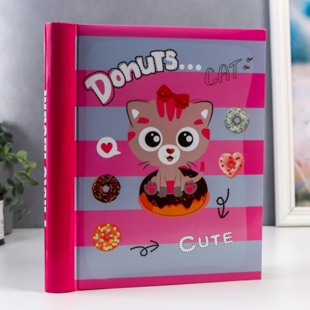 Photo album 20 magnetic sheets (40 -stro) "Donuts" 23x28 cm