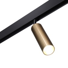 Trick lamp for low -speed Novotech busbar. Flum, 15W, LED, 140x202x115 mm, bronze color is light, black