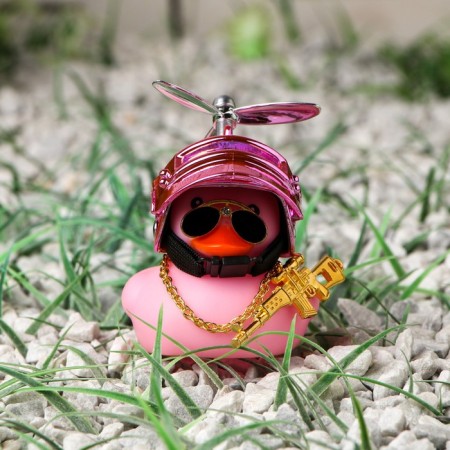 Duck with propeller pink, pink helmet