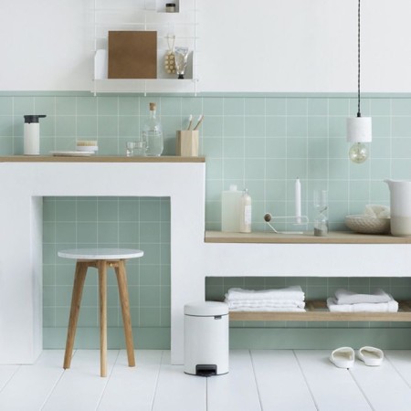 Brabantia Newcon bucket, plastic inner bucket, with a pedal, white color, 3 liters-4