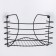 Corner shelf with a phone holder, 22.5 × 22.5 × 20.5 cm, black color