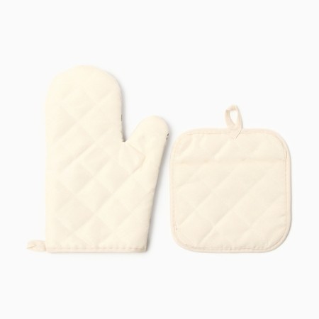 Kitchen set 2 pr. Dilyana "flowers" Take 17*17cm, mittens-castle 26*16cm, 100%HL-2