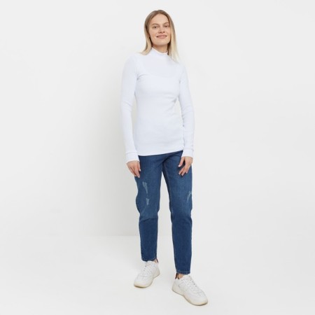 Female turtleneck, white color, size 50