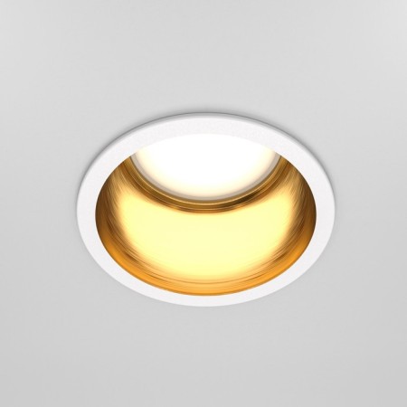 The built-in lamp Technical DL049-01WG, GU10, 1x12 W, 68x68x54 mm, white with gold-2