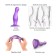 STRAP-ON -M DILDO PLUG Fallomitator curved, violet metallic l, 16.5 cm