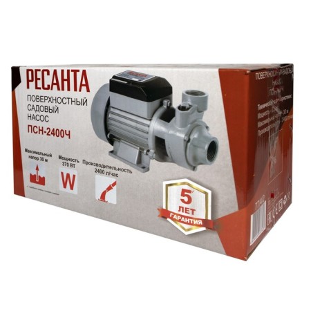 Superficial pump "Resanta" PSN-2400h, Vikhreva, 370 W, 40 l/min, pressure 30 m-12