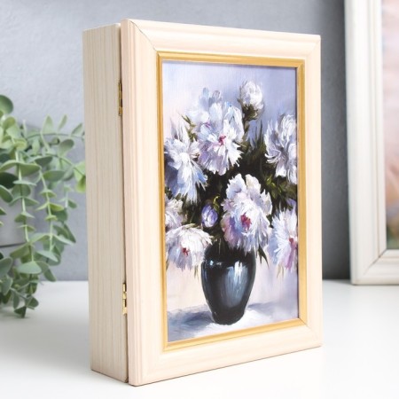 Key "White Peonies" oak milk 15x21 cm-1