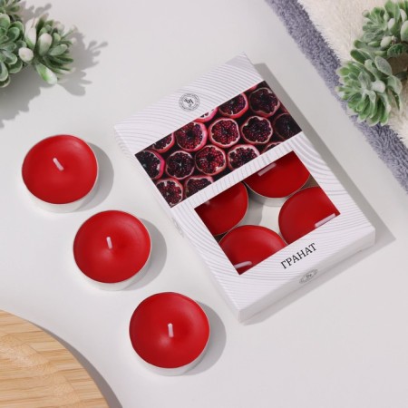 A set of tea candles flavored "grenades" in a gift box, 6 pcs