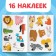 Stickers-Polovinki "Funny animals", Blue Tractor