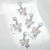 Charm "Butterflies" duet, lilac-radiant color in silver