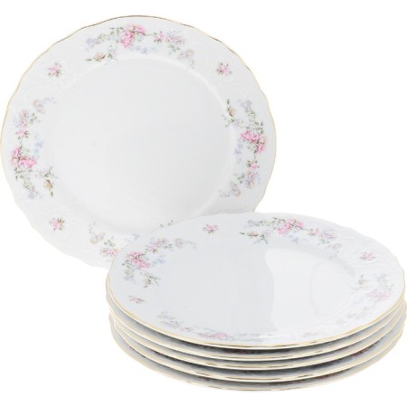 Small plate bernadotte, decor "Wild rose, gold layer", 21 cm
