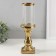 Ceramics candlestick, glass for 1 candle "Monti" d = 7.5 cm gold 9x9x31.5 cm