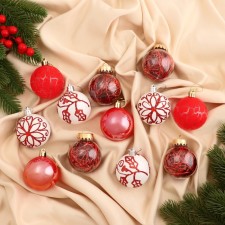 Set of balls plastic D-6 cm, 12 pcs 