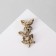 Brooch "Butterflies", colored in coffee gold