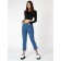 Women's cool jeans with a high -waist of blue, size 44