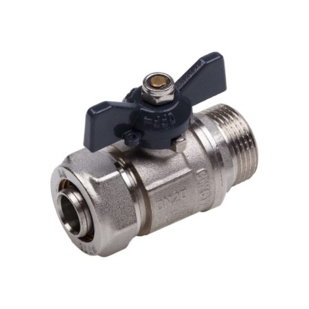 Ballic Aqualink, Pn 10, 3/4 "x 20 mm, external thread/ts, butterfly, nickel.