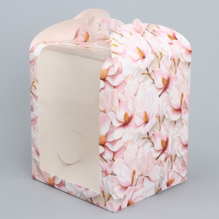 Box for cake, confectionery packaging, Sakura, 15 x 15 x 18 cm-3