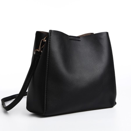 Bag Cross-Bodi with a zipper, black color-2