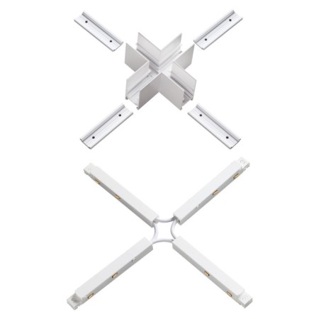 Connector X-shaped flum, white color-3