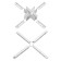 Connector X-shaped flum, white color