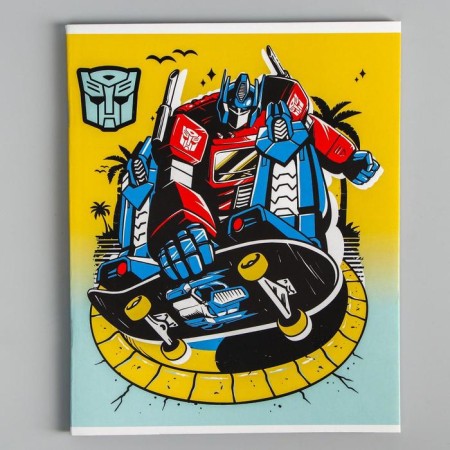 Notebook of 48 sheets in a cage, cardboard cover "Transformers", Transformers-2