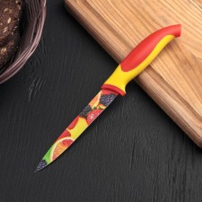 Kitchen knife with anti -wagoning coating of the “fruits” shares, blade 12 cm