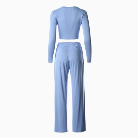 Female set (longshit, trousers) minku: Home Collection Blue color, rr 42-10