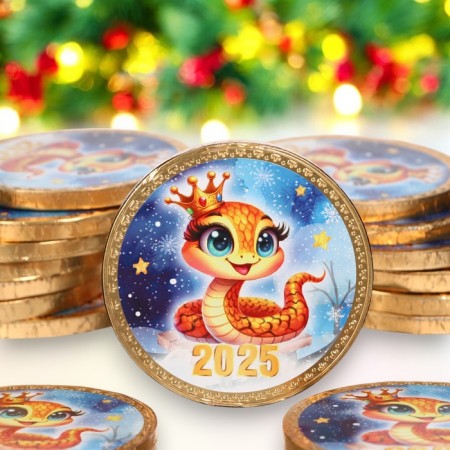 New Year. Chocolate medal "Symbol 2025", 25 g