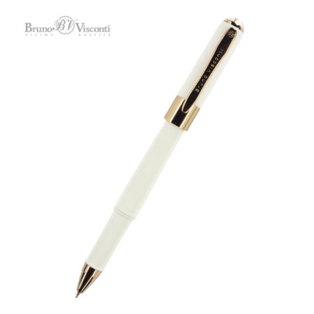 Ballic handle, 0.5 mm, BrunovisConti Monaco, blue rod, Soft Touch body white, in case-1