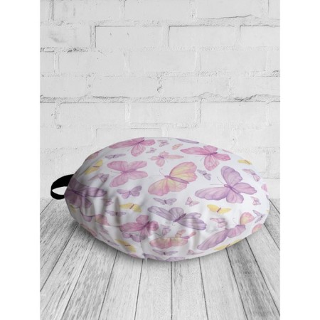 Pillow Siddle "Tender butterflies", decorative, d = 52 cm-1