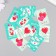 Cardboard "Love" set 10 pcs (5 types) 4x6 cm