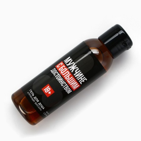 Shower gel “man with great dignity”, 100 ml, spicy whiskey, 18+, pure happiness-2